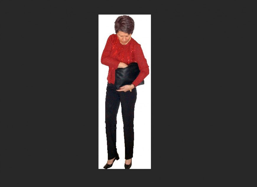 Short hair woman detail 3d model CAD block layout file