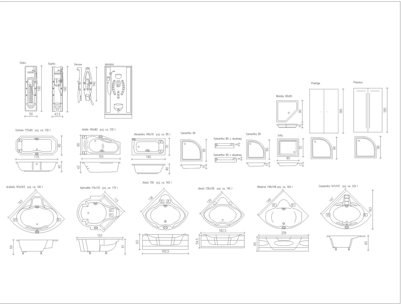 shower and washbasin PAMOS