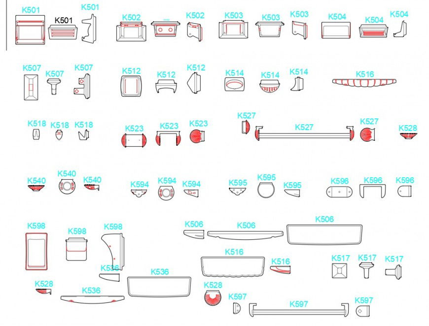 Shower and sink plan autocad file