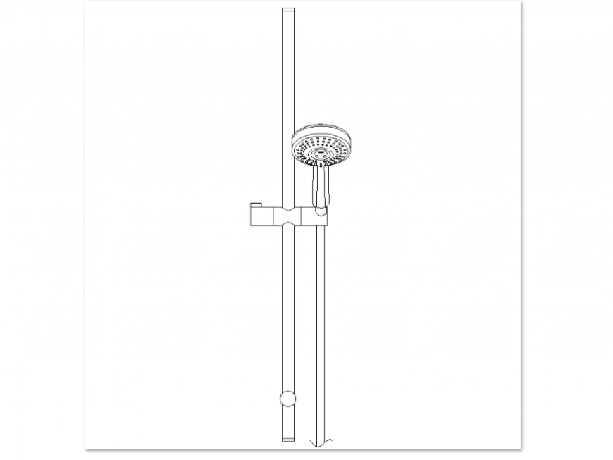Shower design of bathroom area with detail dwg file