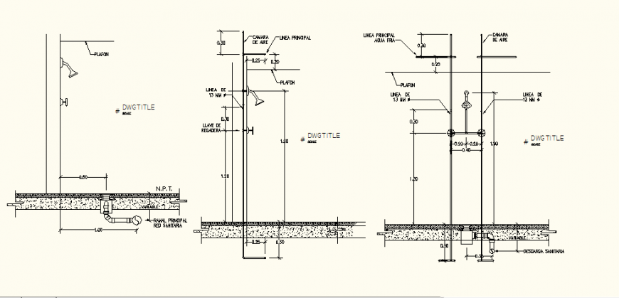 Shower panel detail drawing in dwg AutoCAD file.
