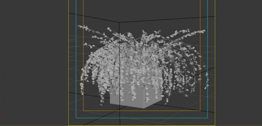 Shrub plant detail 3d model layout Revit file
