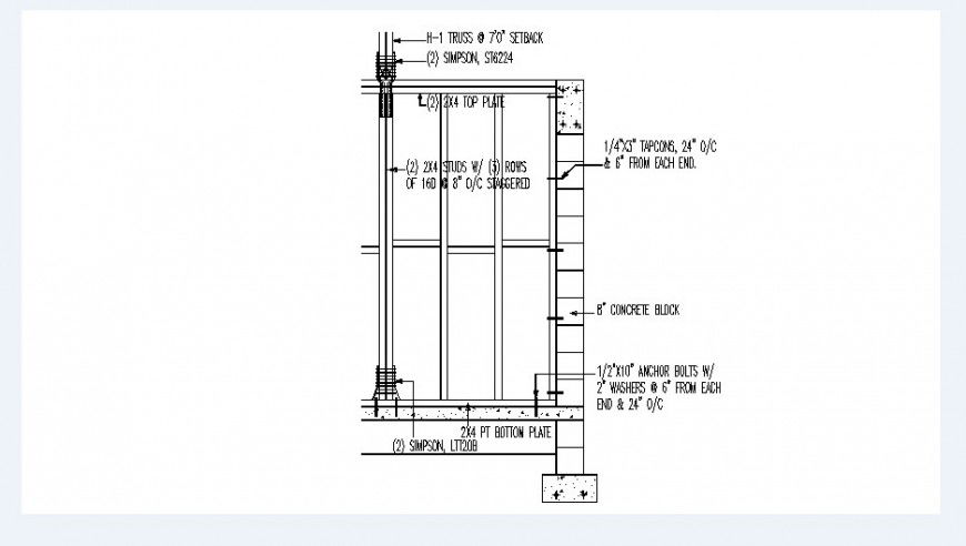 Side window elevation and installation drawing details dwg file