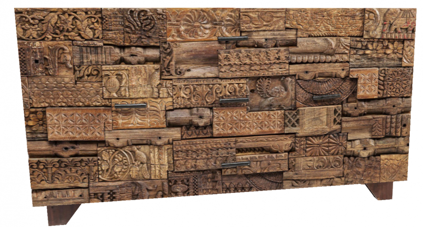 Sideboard Shanti Surprise Puzzle Natur 3d drawing.