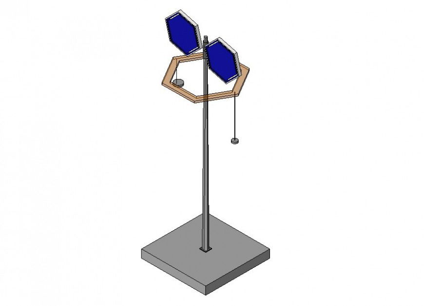 Sign board detail 3d model layout sketch-up file