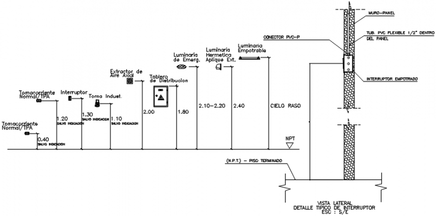 Signal light and pole drawings 2d view autocad file