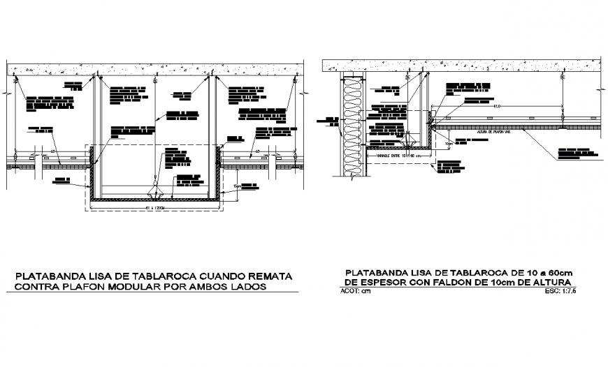 Silver flat band section plan detail dwg file