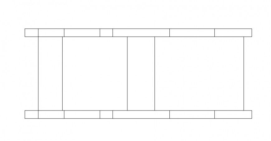 Simple back rest chair elevation block cad drawing details dwg file