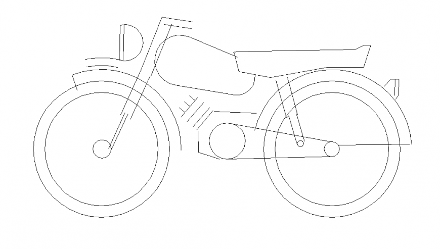 Simple Bike Line Design in DWG file