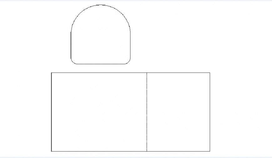 Simple desk and chair 2d elevation blocks drawing details dwg file