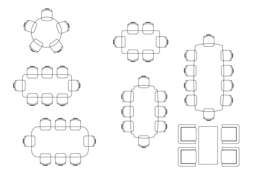 Simple dining table elevation blocks cad drawing details dwg file