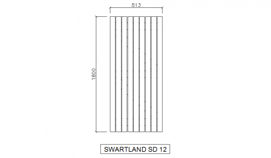 Simple door front elevation cad block drawing details dwg file