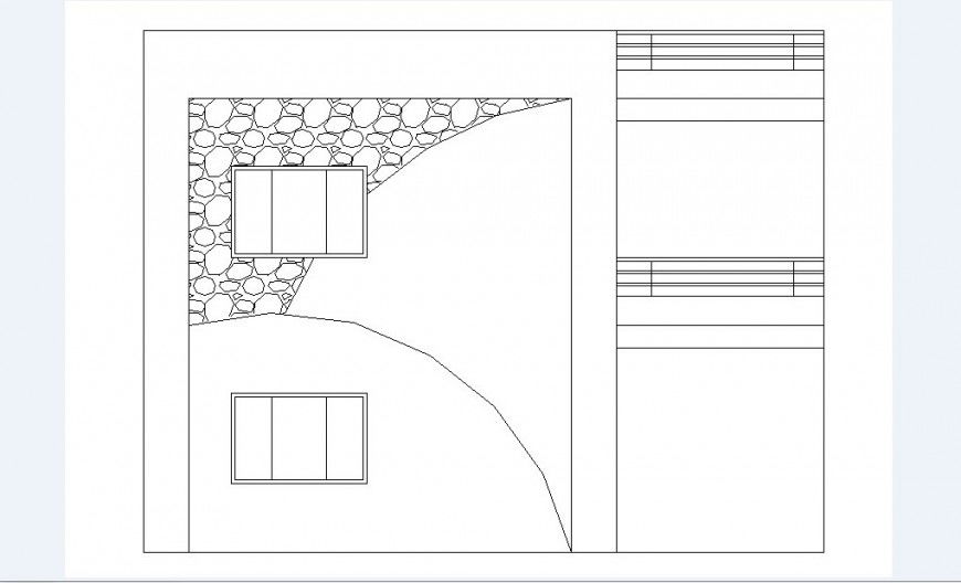 Simple house back elevation cad drawing details dwg file