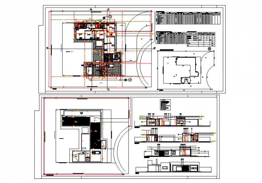 Simple House Plan & Section detail in DWG file