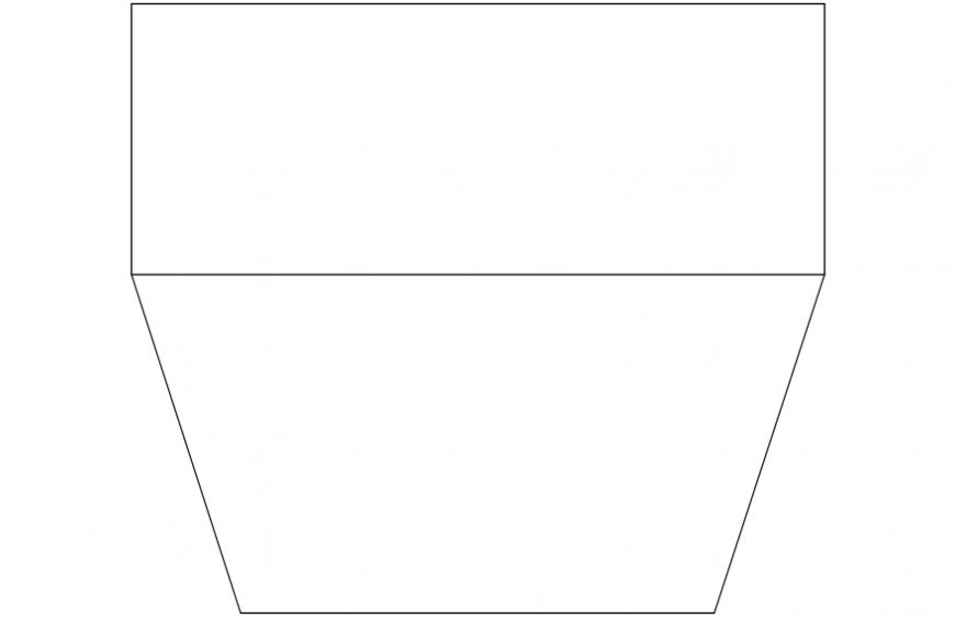 Simple old tv top view elevation block drawing details dwg file
