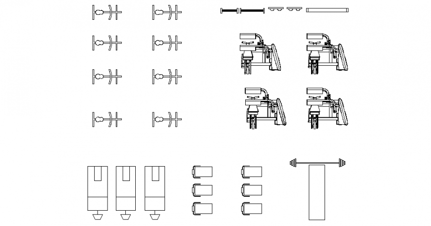 Simple plan of Jim exercise area plan dwg file
