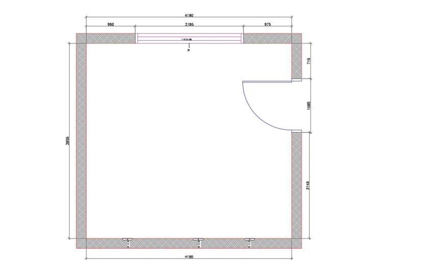 Simple room Plan LAy-out design in Autocad file