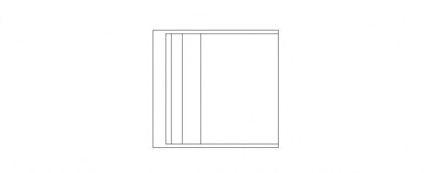 Simple square chair elevation block cad drawing details dwg file