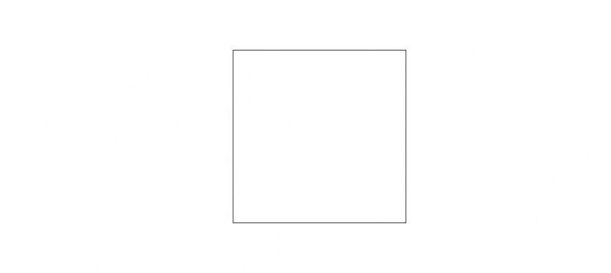 Simple square table elevation block cad drawing details dwg file