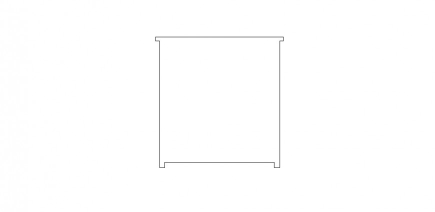 Simple table elevation block cad drawing details dwg file