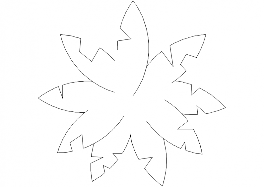 Simple tree elevation top view block drawing details dwg file