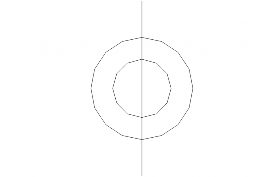 Simple tree plant elevation 2d block details dwg file