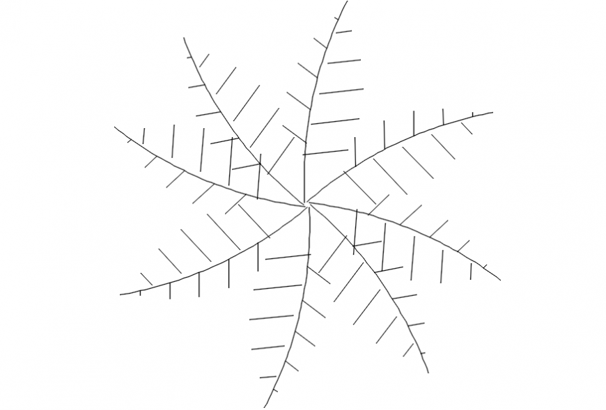 Simple tree plant elevation block details dwg file
