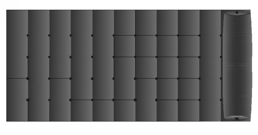 Single bed detail furniture unit drawing in autocad