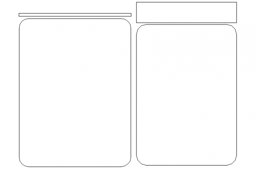 Single bed elevation block cad drawing details dwg file