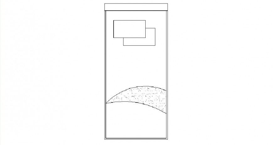 Single bed elevation cad drawing details dwg file