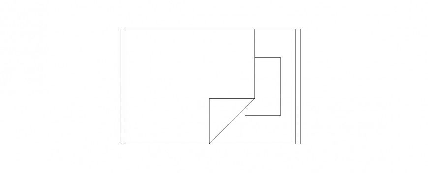 Single bed top view elevation block auto-cad drawing details dwg file
