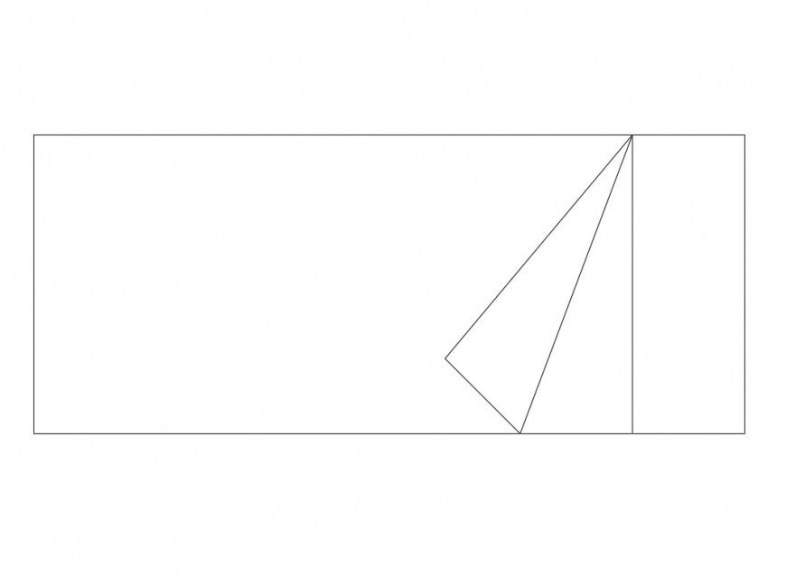 Single bed top view elevation cad block details dwg file