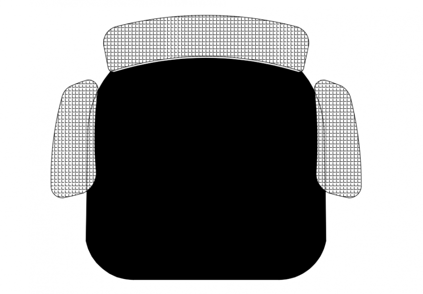 Single Chair Block Detail in DWG Autocad file