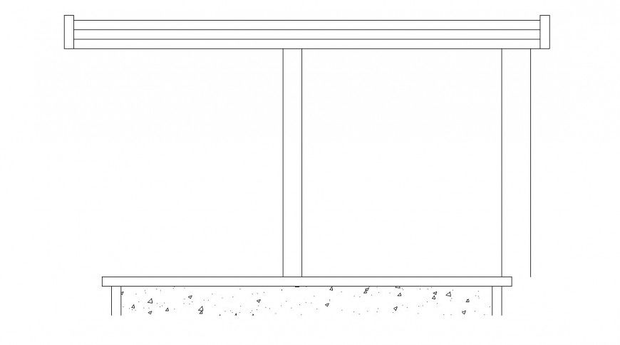 Single chair elevation 2d block cad drawing details dwg file