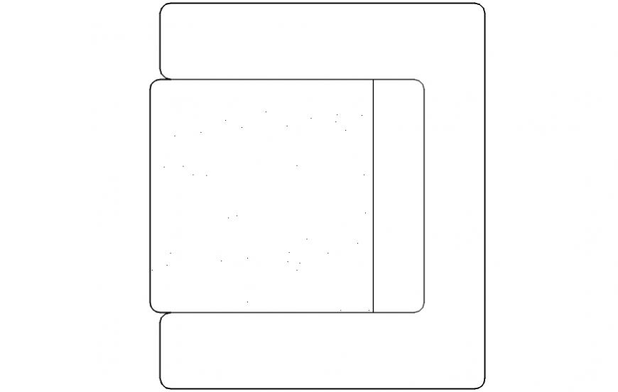 Single chair of sofa set 2d elevation block drawing details dwg file