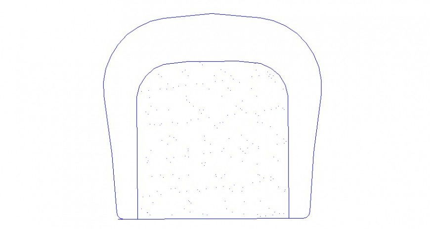 Single chair top view elevation 2d block cad drawing details dwg file