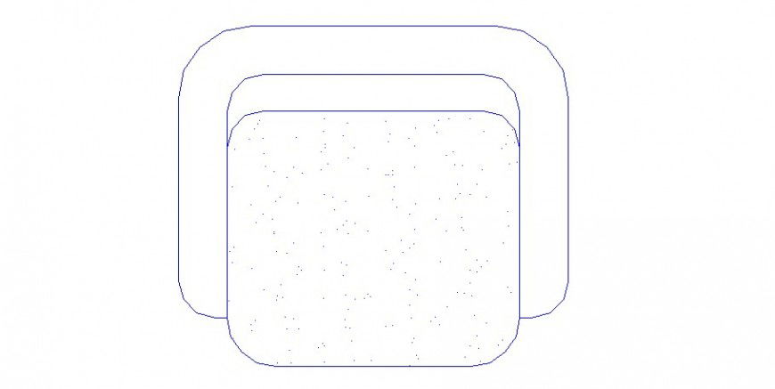 Single chair top view elevation block auto-cad drawing details dwg file