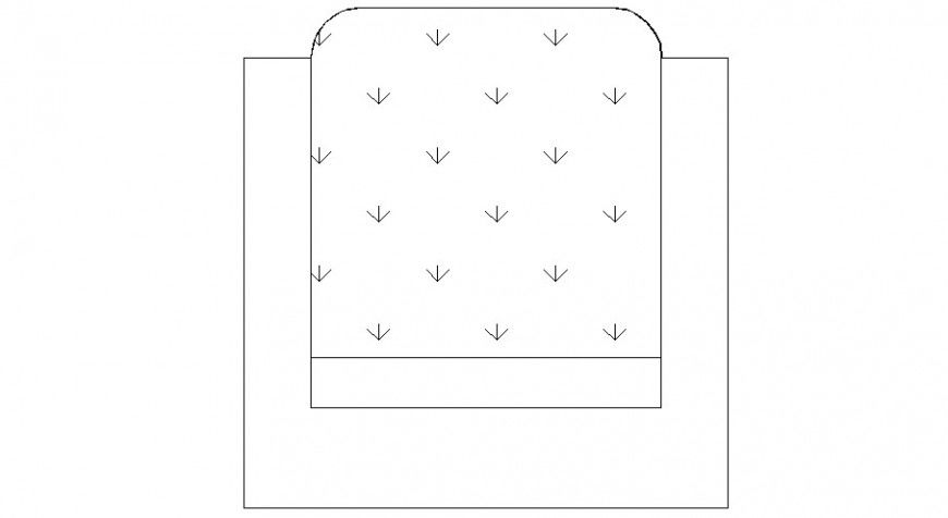 Single common chair top view elevation block details dwg file