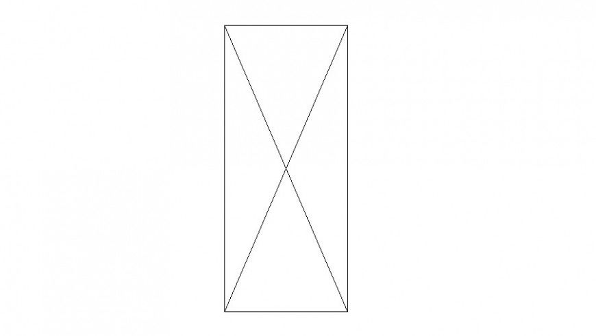 Single common door elevation block cad drawing details dwg file