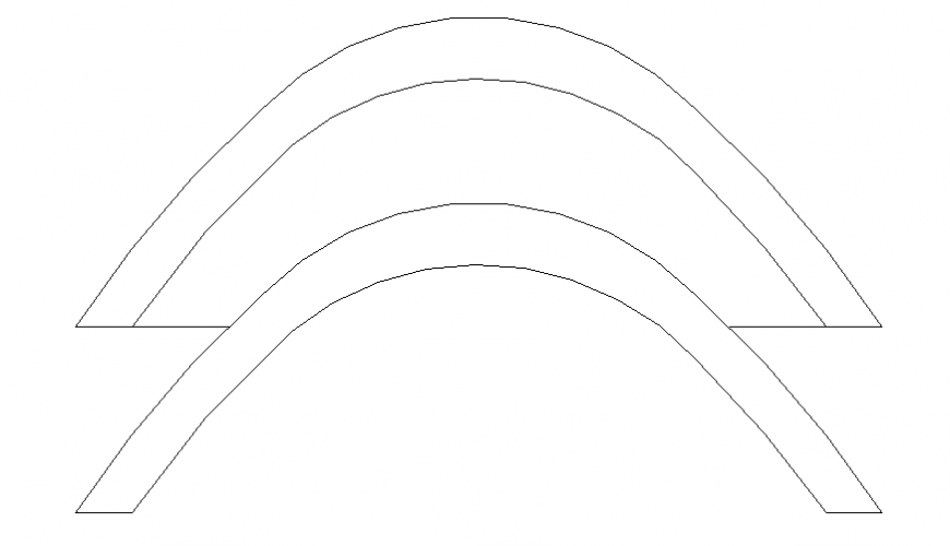 Single cornices block cad drawing details dwg file