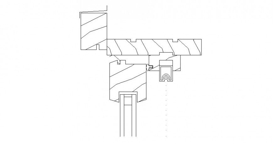 Single door coupling auto-cad drawing details dwg file