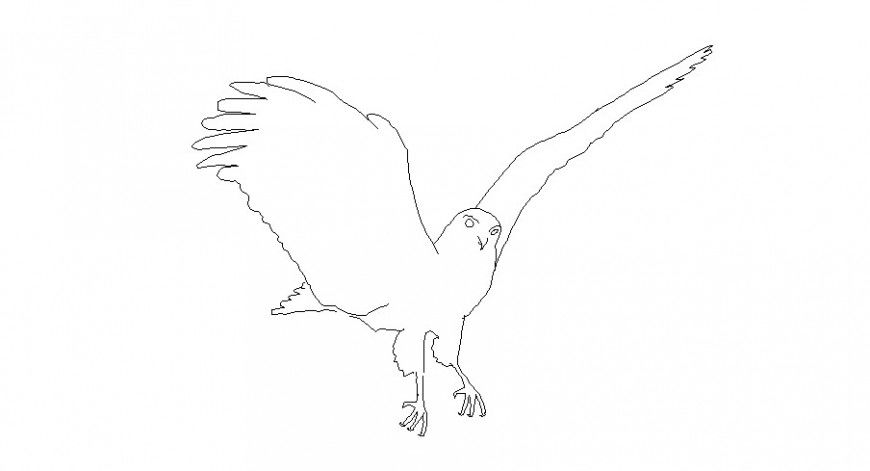 Single eagle elevation 2d block cad drawing details dwg file