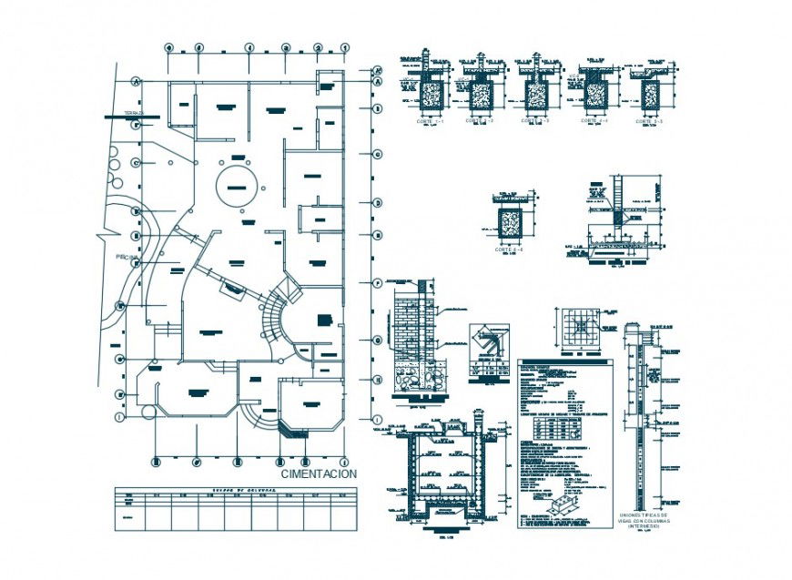 Single family area detail dwg file in Autocad format