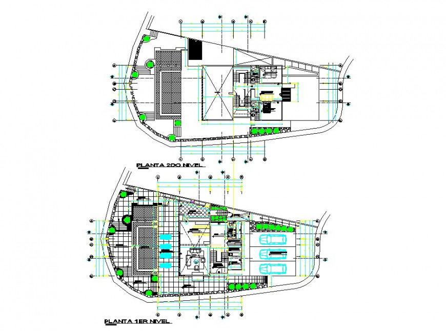 Single family home planning detail dwg file