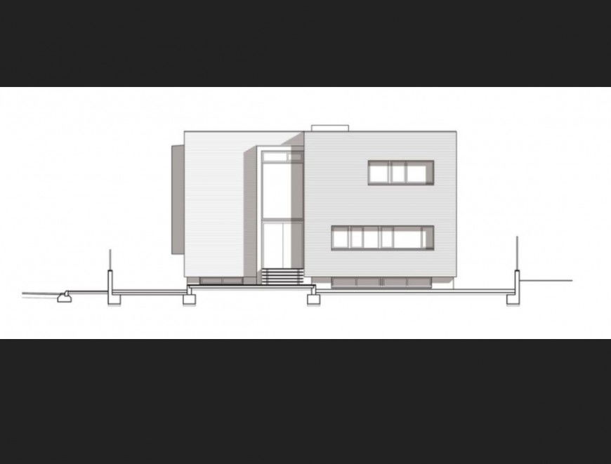 Single family house 3d model auto-cad drawing details skp file