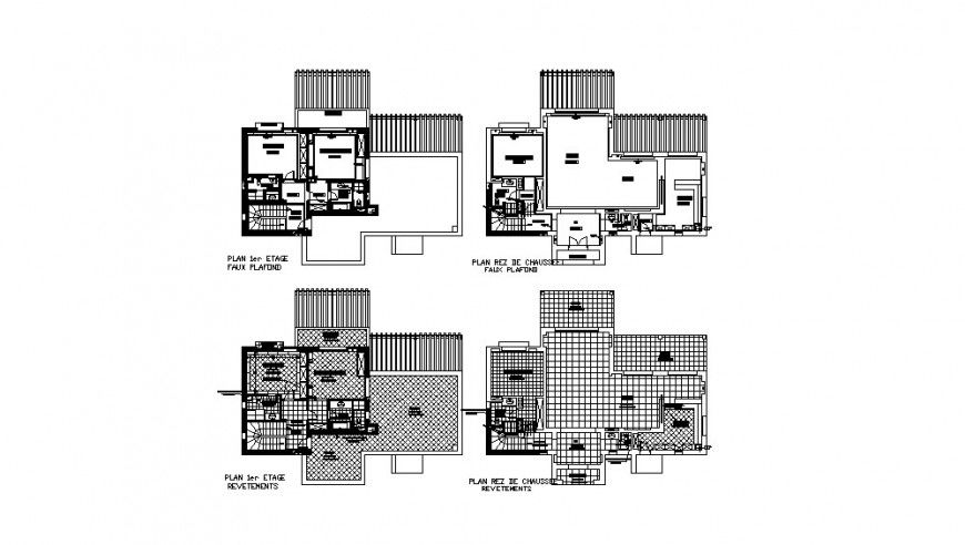 Single family house floor plan and structure cad drawing details dwg file