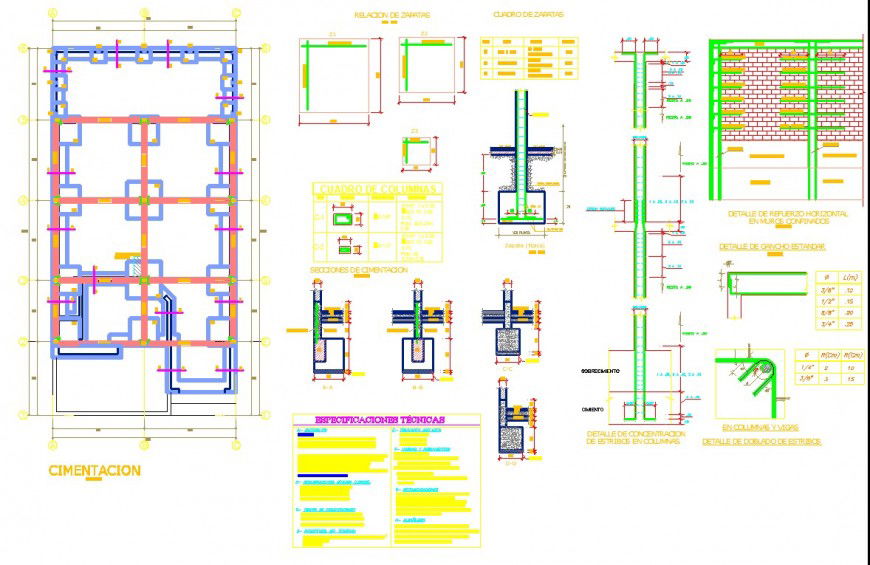 Single family house structure drawing in dwg file.