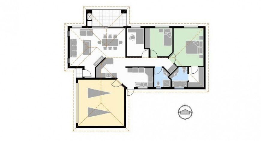 single family residence layout plan autocad file