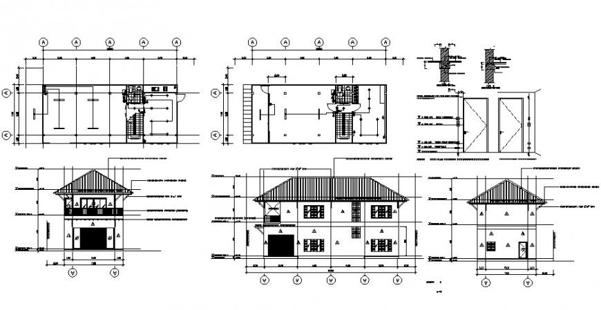 single family residence project detail dwg file