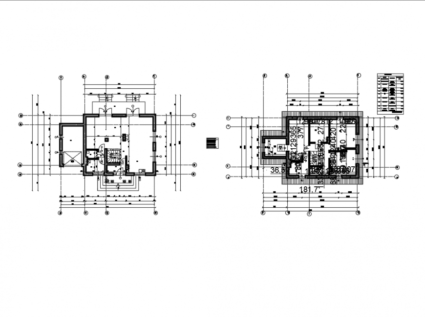 Single family residential house floor plan cad drawing details dwg file